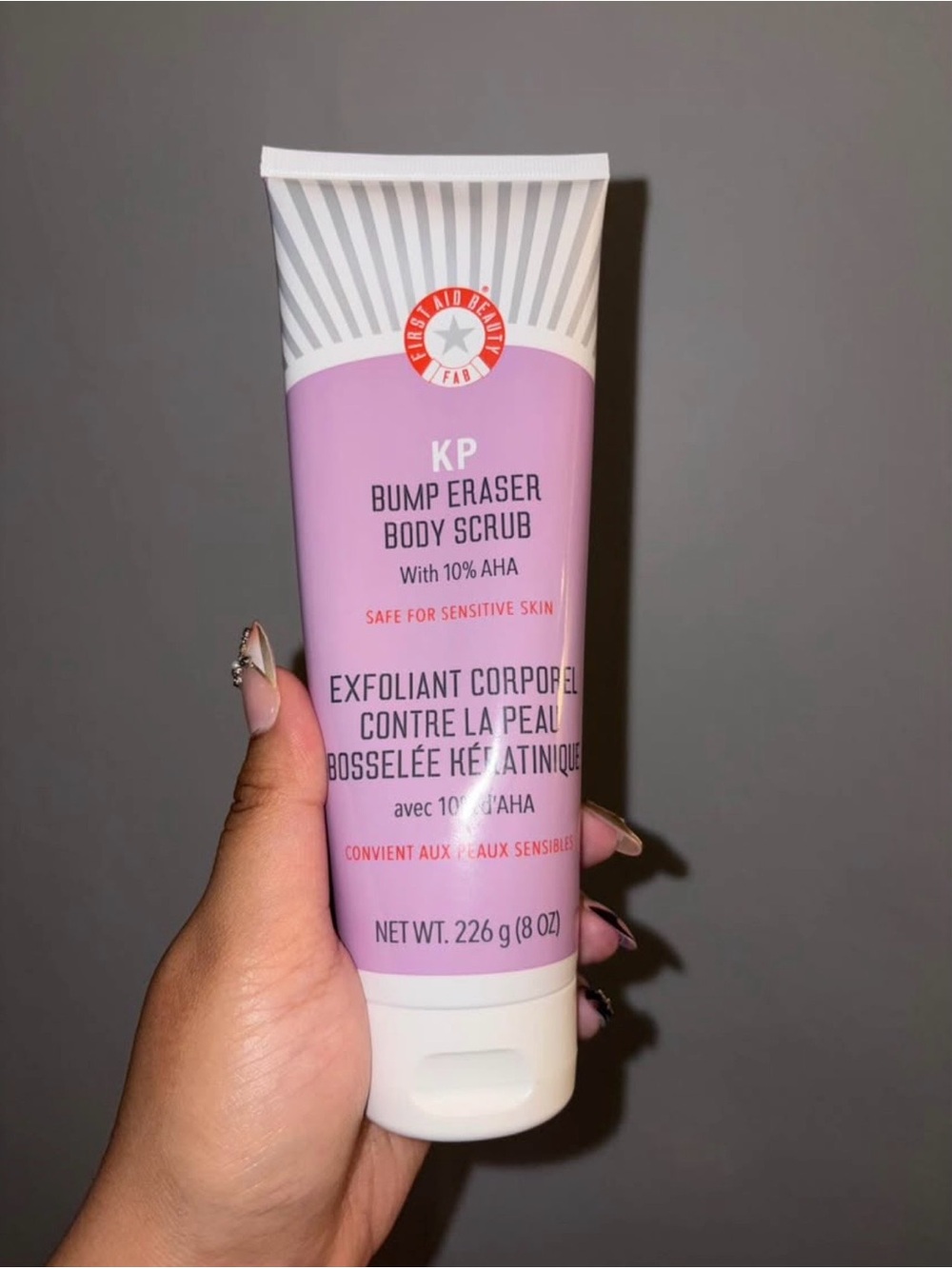 First Aid Beauty KP Bump Eraser Body Scrub - Light Pink Tube